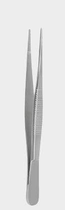 Пінцет хірургічний з вузькими браншами, прямий, 16,0 см (cm)